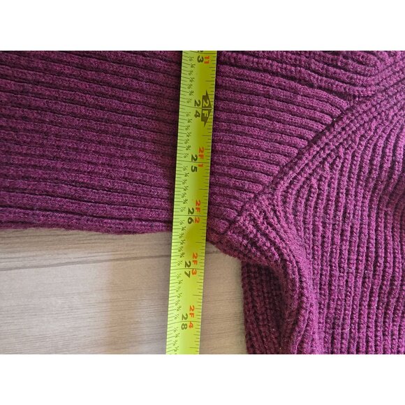 Torrid Plus Size Plum Purple V Neck Knit Sweater With Side Zipper Detail - Picture 8 of 8